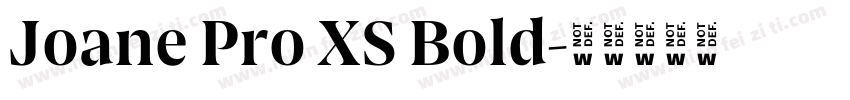 Joane Pro XS Bold字体转换